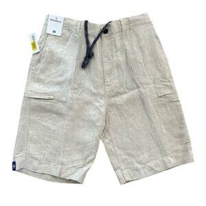 Caribbean 100% Linen Shorts Sz 36 Waist NWT Coastal Beach Vacation Resortwear